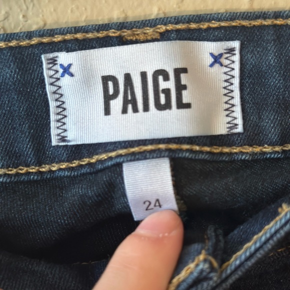 Paige Dark Wash Straight Jeans Size 24 - Picture 2 of 4